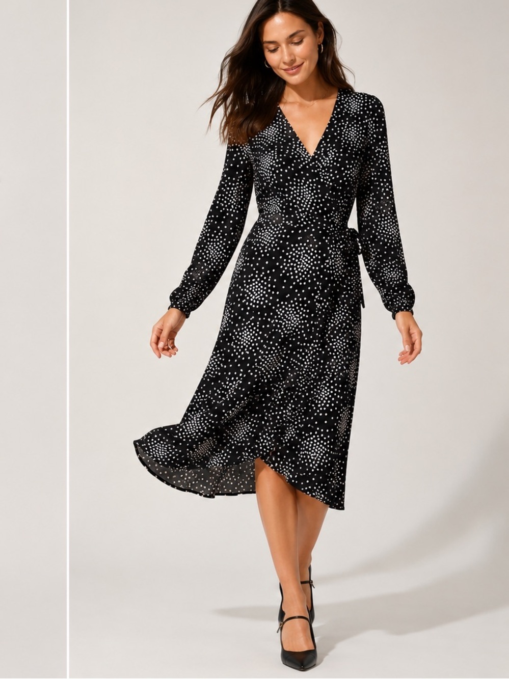Kate Spade New York Festive Confetti Wrap Dress Women’s Size 4 Pink Polka Dot R
